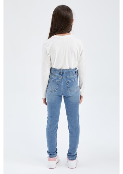 Kız Çocuk Skinny Fit Jean Pantolon Y6873A622WN fırsatları
