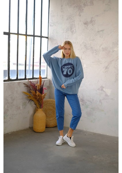 Baskılı Oversize Sweat