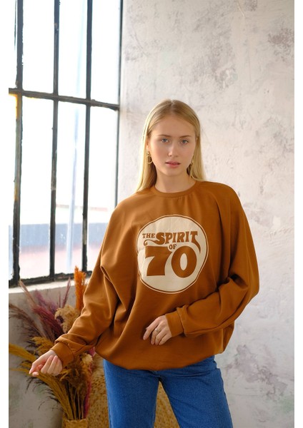 Baskılı Oversize Sweat