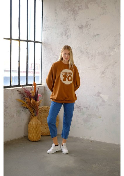 Baskılı Oversize Sweat