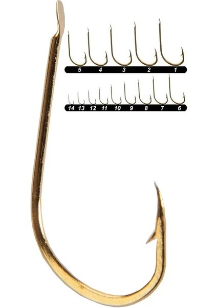 1353 Kısa Pala Olta Iğnesi 100'LÜ Kutu Nikel 5