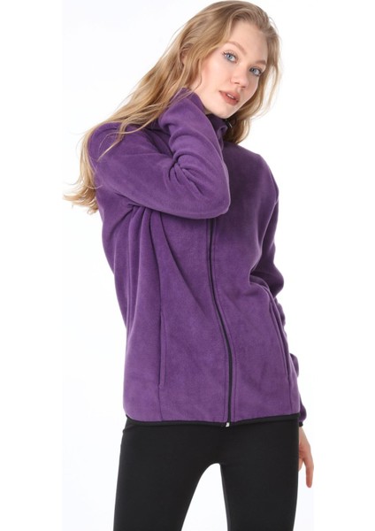 Ghassy Co.kadın Kapşonlu Fermuarlı Polar Sweatshirt modelleri
