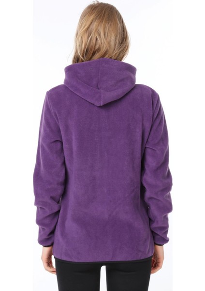 Ghassy Co.kadın Kapşonlu Fermuarlı Polar Sweatshirt fırsatları