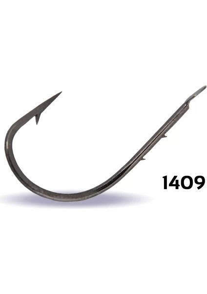 1409 Kısa Pala Tırnaklı Olta Iğnesi 100'LÜ Kutu Black Nikel 7