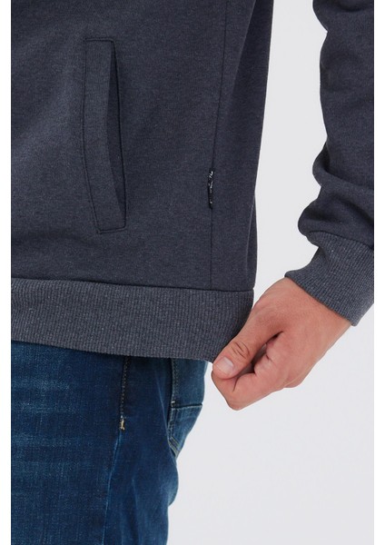 İçi Pamuklu Fermuarlı Dik Yaka Yan Cepli Erkek Antrasit Hırka fiyatları