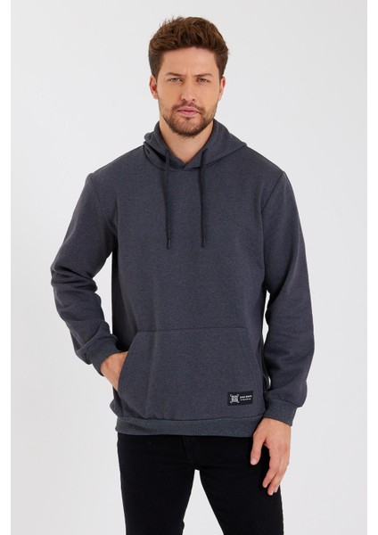 Comeor Kanguru Cepli Kapüşonlu Içi Pamuklu Erkek Sweatshirt