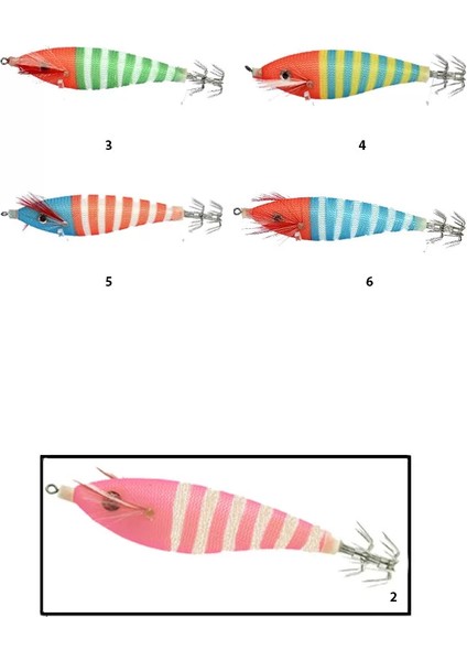 3004 Kalamar Zokası 8cm Zebra Squid 2