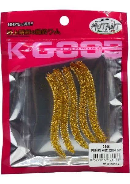 3506 Spin Forte 7.5cm Aromalı Lrf Silikon Suni Yem 5'li Set 04