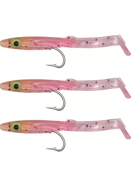 3526 Eel Fish 5cm Silikon Zargana Suni Yem 3'lü Paket E03 Pink G