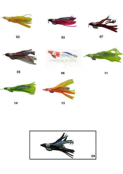 3581 Kalamar Zokası 11CM Oktopus Squid Size 3.5 04