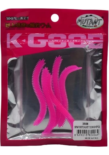 3506 Spin Forte 7.5cm Aromalı Lrf Silikon Suni Yem 5'li Set 02
