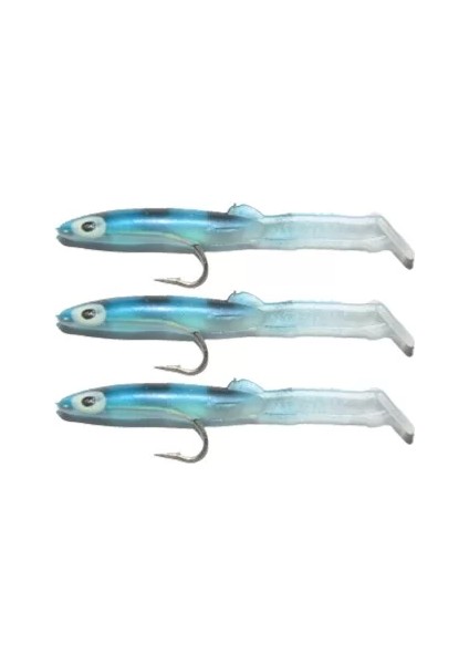 3526 Eel Fish 5cm Silikon Zargana Suni Yem 3'lü Paket E20 Black
