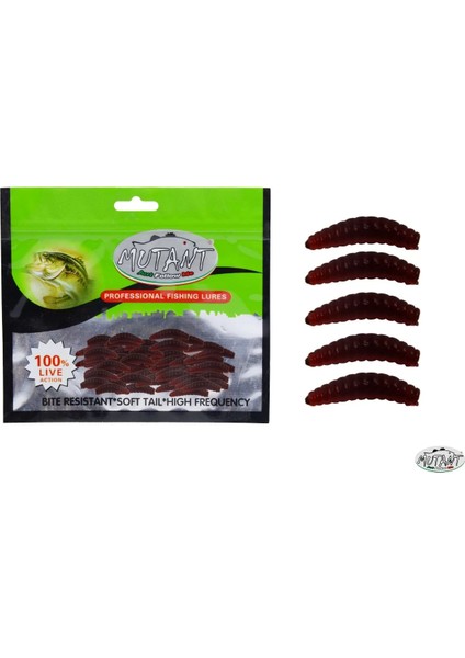 3515 Miracle Aromalı Worm 2cm Silikon Suni Yem 30'lu Paket 02