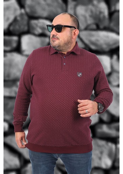 Mocgrande Büyük Beden Polo Yaka Sweat Impact Mc 22717