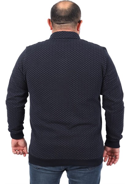 Mocgrande Büyük Beden Polo Yaka Sweat Impact Mc 22717 modelleri