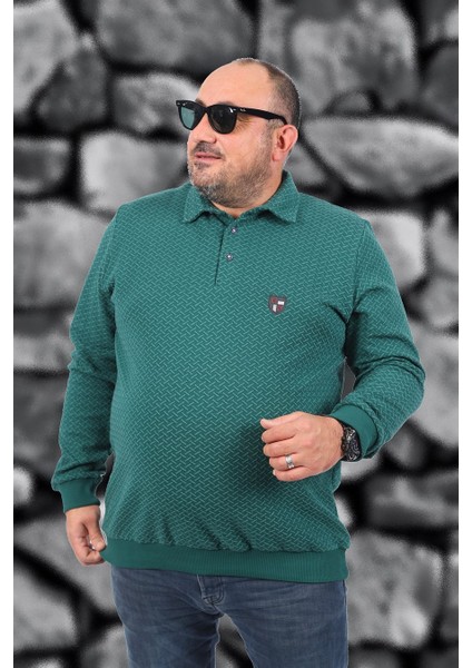 Mocgrande Büyük Beden Polo Yaka Sweat Impact Mc 22717