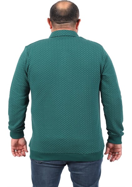 Mocgrande Büyük Beden Polo Yaka Sweat Impact Mc 22717 modelleri