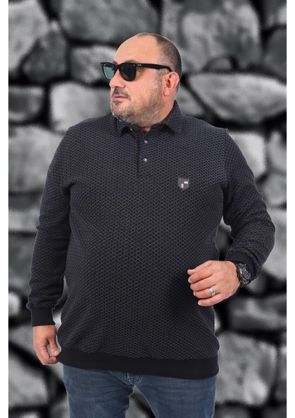 Mocgrande Büyük Beden Polo Yaka Sweat Impact Mc 22717