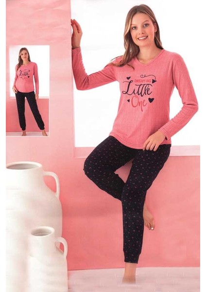 Fawn Kadın Little Interlok Uzun Kol Pijama Takımı (8237)