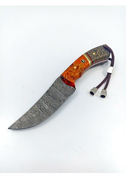 Damascus Özel Dövme Çelik Av ve Kamp Bıçağı , Avcı Bıçağı , Erkekler Için Kişiselleştirilebilir Hediye