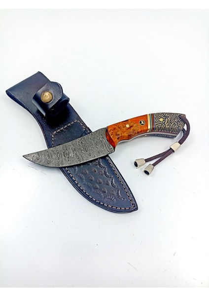 Damascus Özel Dövme Çelik Av ve Kamp Bıçağı , Avcı Bıçağı , Erkekler Için Kişiselleştirilebilir Hediye modelleri