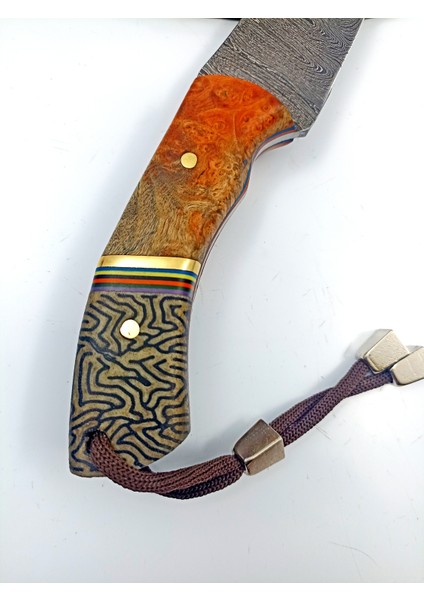 Damascus Özel Dövme Çelik Av ve Kamp Bıçağı , Avcı Bıçağı , Erkekler Için Kişiselleştirilebilir Hediye fırsatları