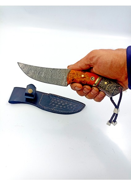 Damascus Özel Dövme Çelik Av ve Kamp Bıçağı , Avcı Bıçağı , Erkekler Için Kişiselleştirilebilir Hediye indirimleri