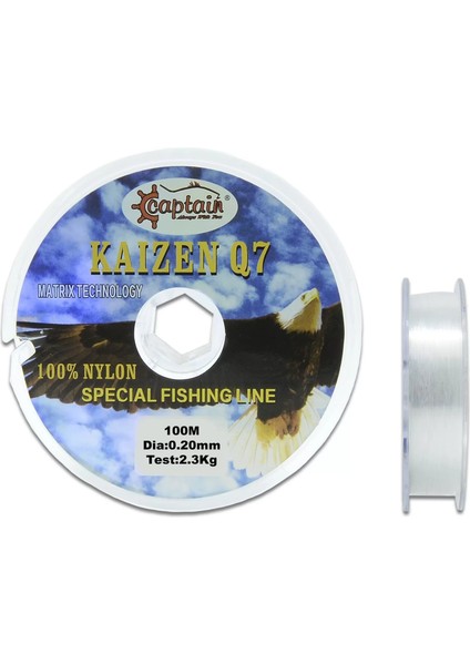 Q7 Kaizen 100MT Monofilament Misina Beyaz 0.20 mm