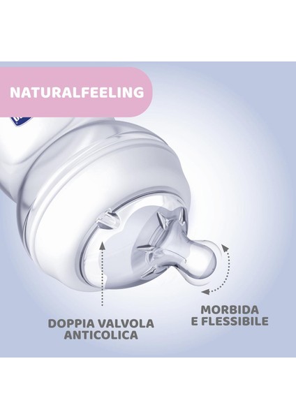 Natural Feeling Pp Biberon 250 ml Desenli