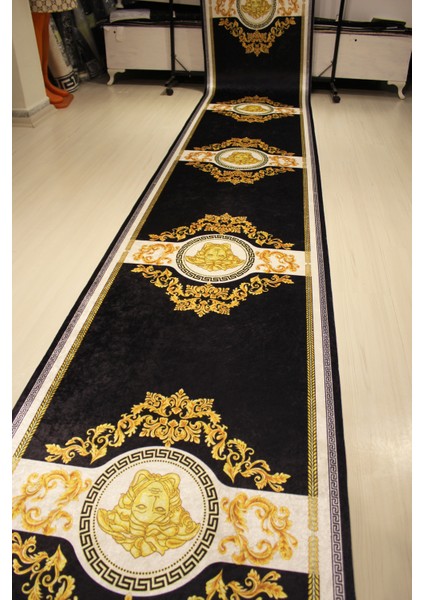 Medusa Motif Varaklı Halı-Yolluk Süngerli Yüzey-Deri Taban indirimleri