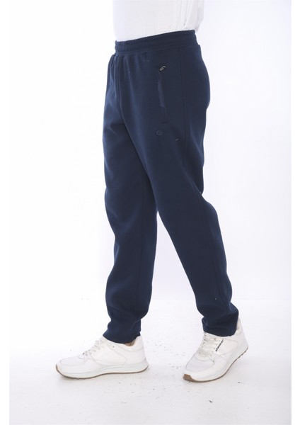 Escetic Erkek Spor Royal 3 İplik, İçi Polarlı , Kışlık Kalın Kumaş Regular Eşofman Altı - B1294