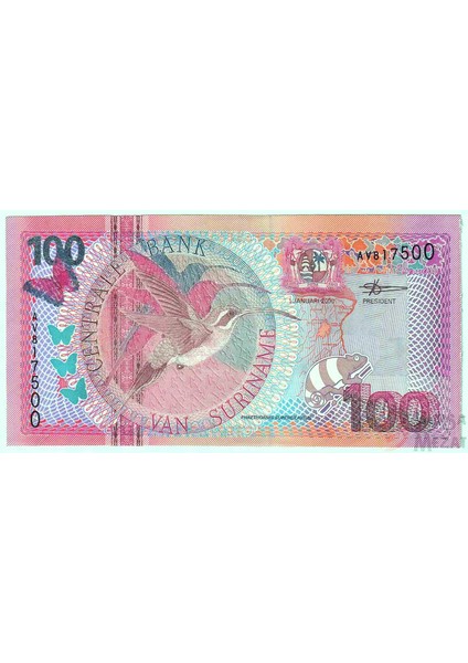 Surinam 2000 Yılı 100 Gulden Çil Koleksiyon