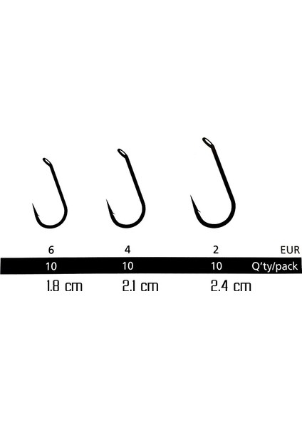 P2 Sazan Iğnesi Dövme Teflon Black 10'lu Paket 2