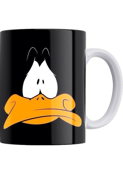 Çizgi Kahraman Yüzleri Serisi (Daffy Duck) Baskılı %100 Porselen Kupa