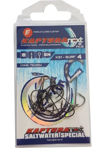 Kaptura K31 Surf Black Nıckeled 4 No 10 Adet