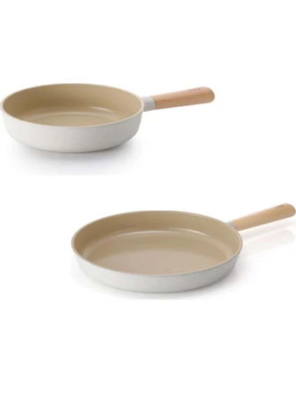 Fika Alüminyum  Döküm 26cm Wok Tava & 28cm Döküm Tava Seti