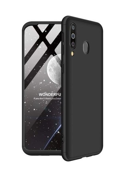 Samsung Galaxy M30 Kılıf 360 Derece Tam Koruma Sert Mika Orijinal AYS GKK Darbe Emici Kapak