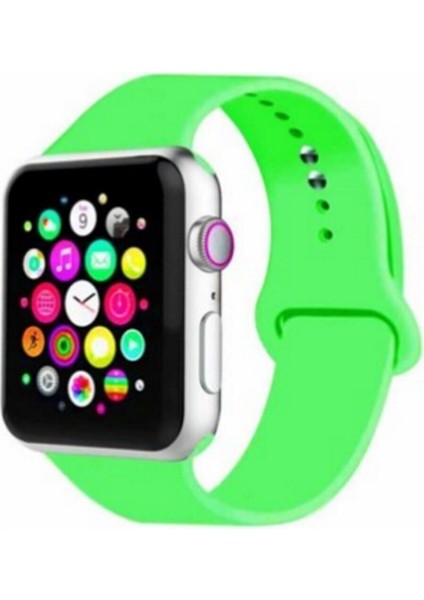 Apple Watch Uyumlu Kordon 2 3 4 5 Seri 38 mm ve 40 mm Silikon Kordon Kayış