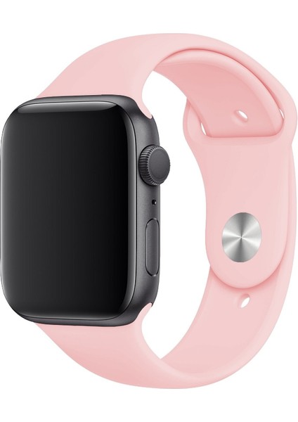 Apple Watch Uyumlu 3 4 5 6 7 8 Se Delikli 38 40 41MM Kordon Kayış Bileklik Klasik Silikon