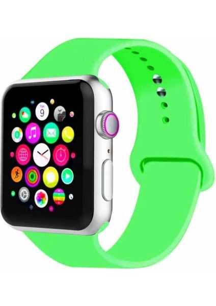 Apple Watch Uyumlu Kordon 2 3 4 5 Seri Uyumlu 38 mm ve 40 mm Silikon Kordon Kayış