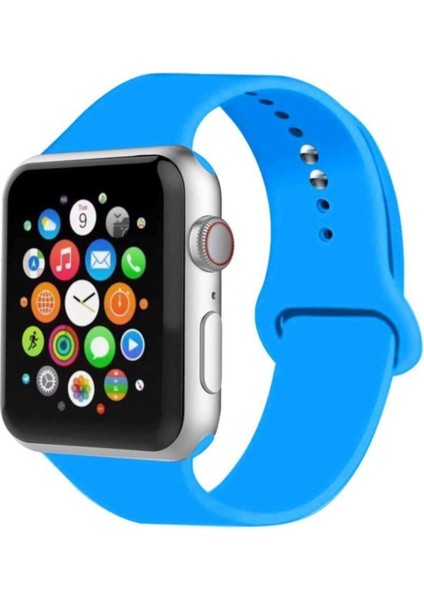 Apple Watch Uyumlu Kordon 2 3 4 5 Seri 38 mm ve 40 mm Silikon Kordon Kayış