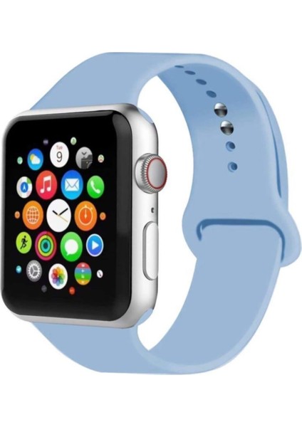 Apple Watch Uyumlu Kordon 2 3 4 5 Seri 42 mm ve 44 mm Silikon Kordon Kayış