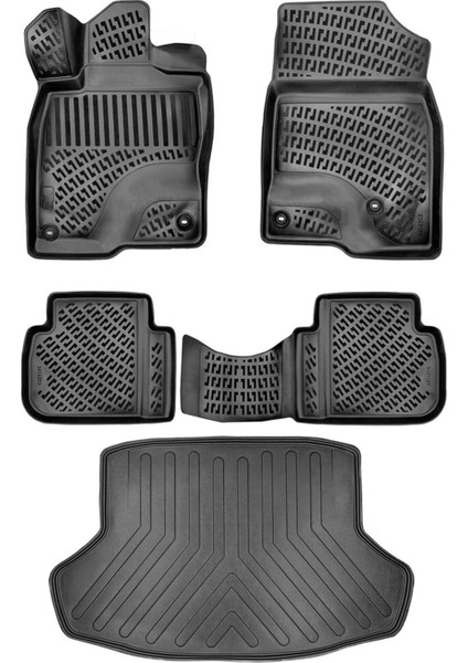 Honda Civic Sedan 2021 Sonrası 3D Havuzlu Paspas+Bagaj Havuzu