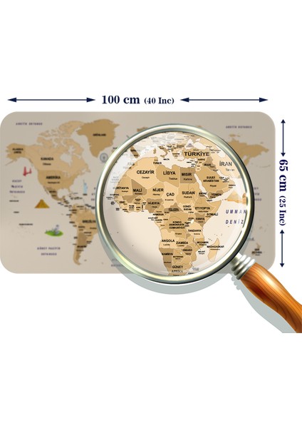 Türkçe Eğitici Ülke ve Başkent Detaylı Atlası Dekoratif Dünya Haritası Duvar Sticker modelleri