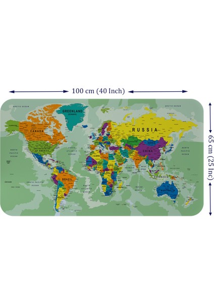 Eğitici Ülke ve Başkent Okyanus Detaylı Atlası Dünya Haritası Duvar Sticker fiyatları