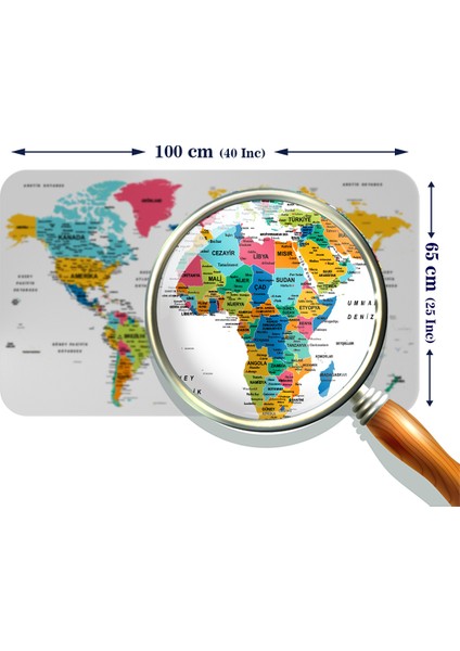 Türkçe Eğitici Ülke ve Başkent Detaylı Atlası Dünya Haritası Duvar Sticker modelleri