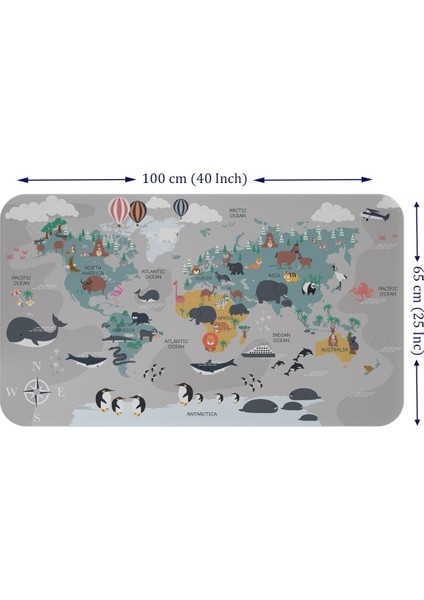 Eğitici Dünya Haritası Dünya Atlası Çocuk ve Bebek Odası Duvar Sticker fiyatları
