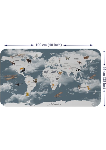 Eğitici Dünya Haritası Dünya Atlası Çocuk ve Bebek Odası Duvar Sticker fiyatları