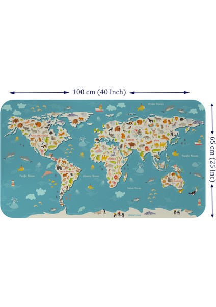 Eğitici Dünya Haritası Dünya Atlası Çocuk ve Bebek Odası Duvar Sticker fiyatları