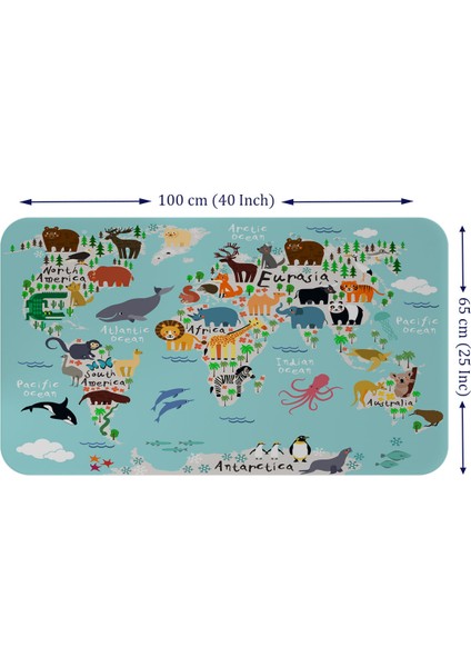 Eğitici Dünya Haritası Dünya Atlası Çocuk ve Bebek Odası Duvar Sticker fiyatları